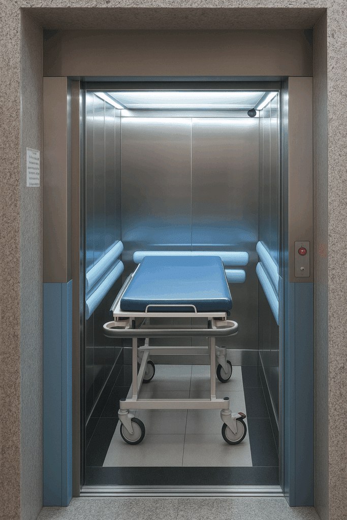 Elevadores para maca e leito hospitalar